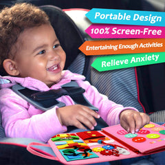 Qizfun Busy Board gears provide tactile problem-solving and concentration for toddlers.