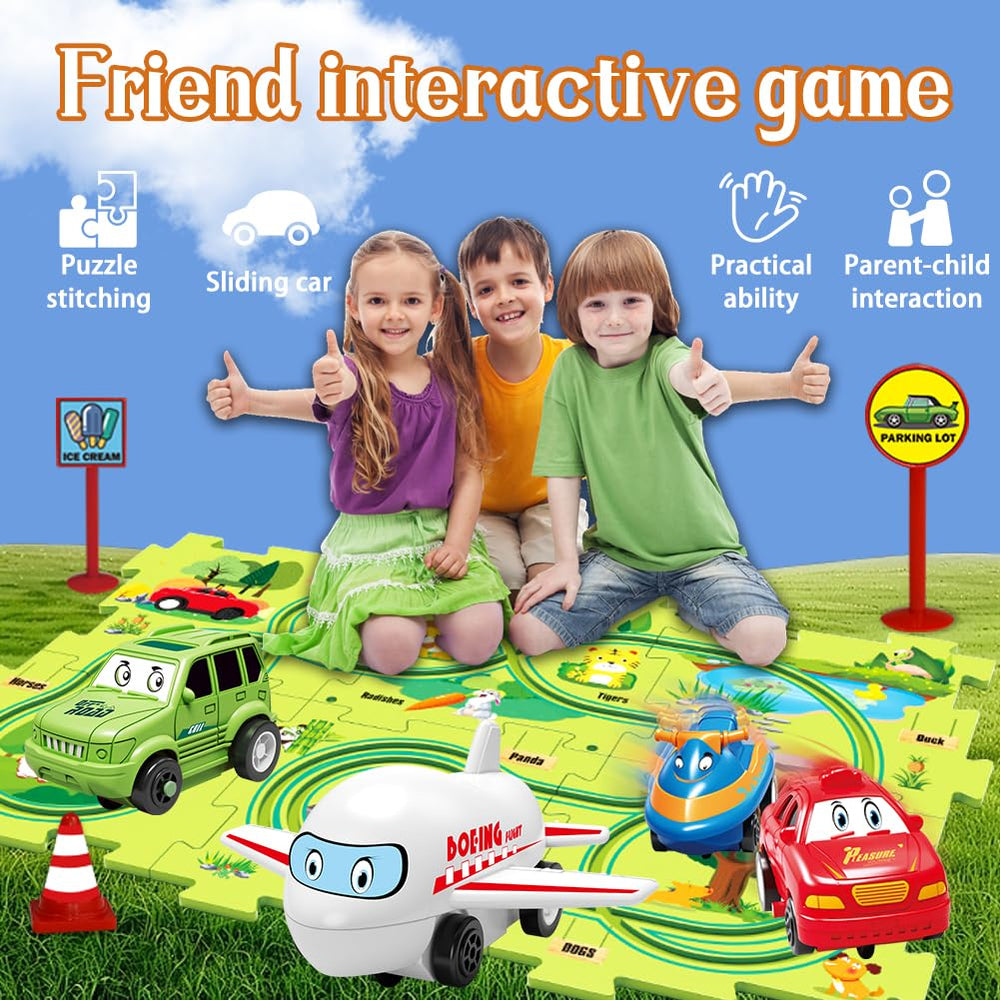 QKSKYP Grooved Track with Loops and Ramps supports smooth gliding play.