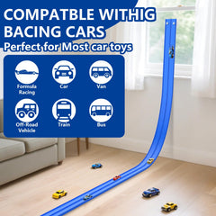 QLANGGO suction cups secure the track on smooth surfaces for stable racing
