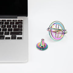 QLKUNLA gyroscope compact desk size, fits neatly on small workspaces.