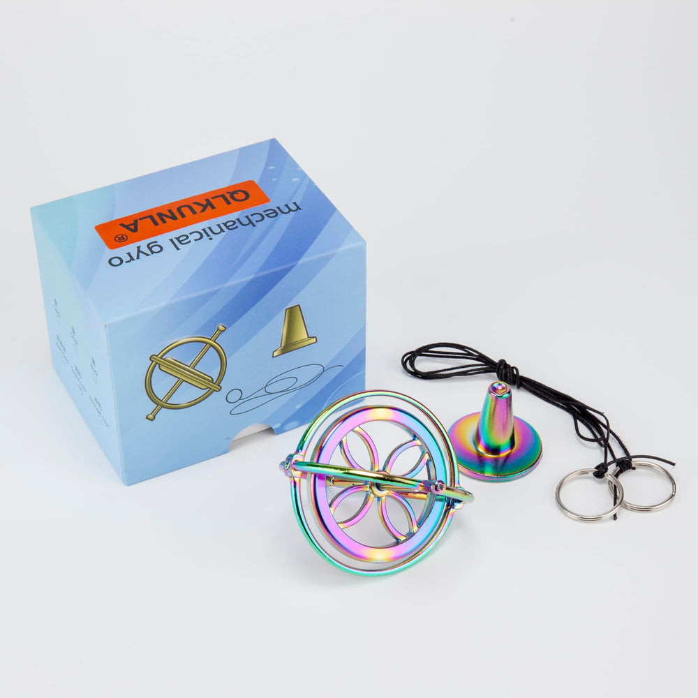 QLKUNLA gyroscope gift packaging, ideal for curious minds and science enthusiasts.