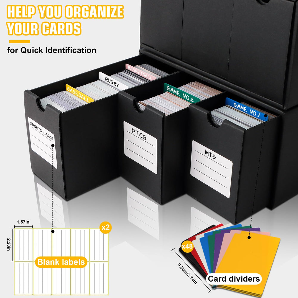 QLOUNI 48 dividers in eight colors aid color-coded organization.