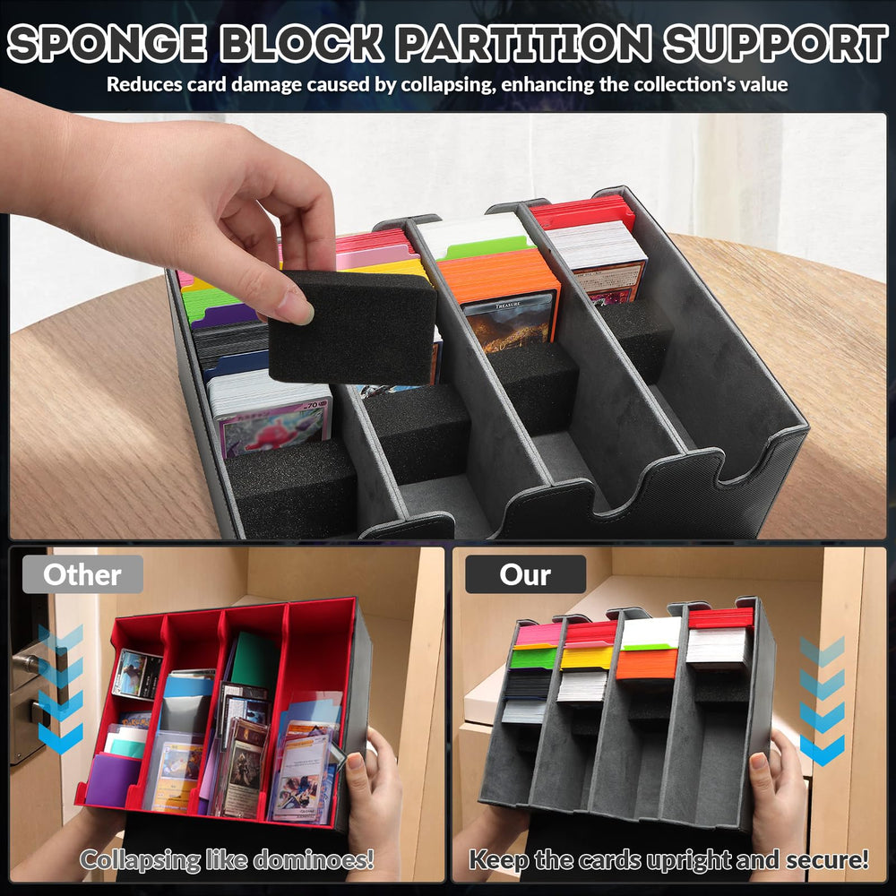 QLOUNI foam stoppers keeping cards upright and stable
