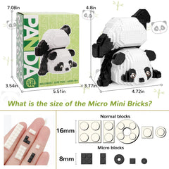 QLT QIAOLETONG Panda build kit displayed as a collectible display piece.