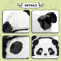 QLT QIAOLETONG Panda mini blocks ready for creative play and assembly.