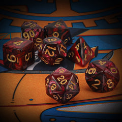 QMAY DND dice set red-black d10 dual digits for percentile and quick checks
