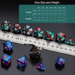 QMay DND dice readability underscores differentiate six and nine for quick reads