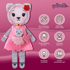 Qollorette felt sewing kit colorful beads, crafts that spark imagination.