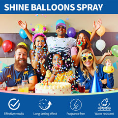 QONS latex balloon gloss close-up shows vibrant color and reflective finish