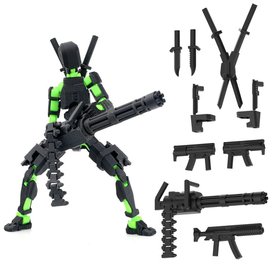 Qoopower T13 Titan assembled front view shows sturdy joints for dynamic poses