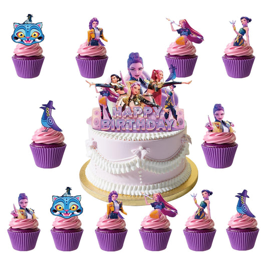 QOQXQOOH Happy Birthday topper adds festive charm to a cake