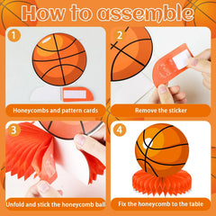 QOUBAI orange and black basketball honeycomb collection adds playful sport vibe