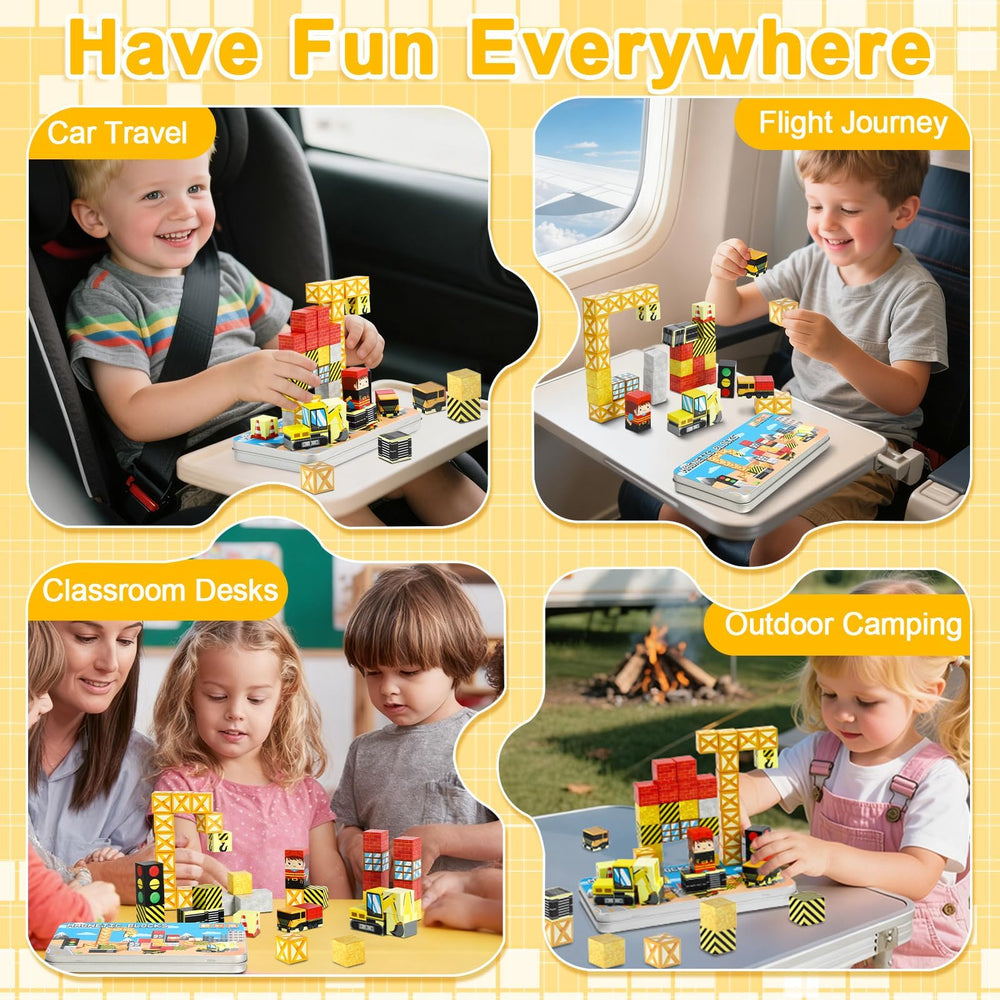 QOUBAI 45-piece set supports early creativity with moving parts and realistic models.