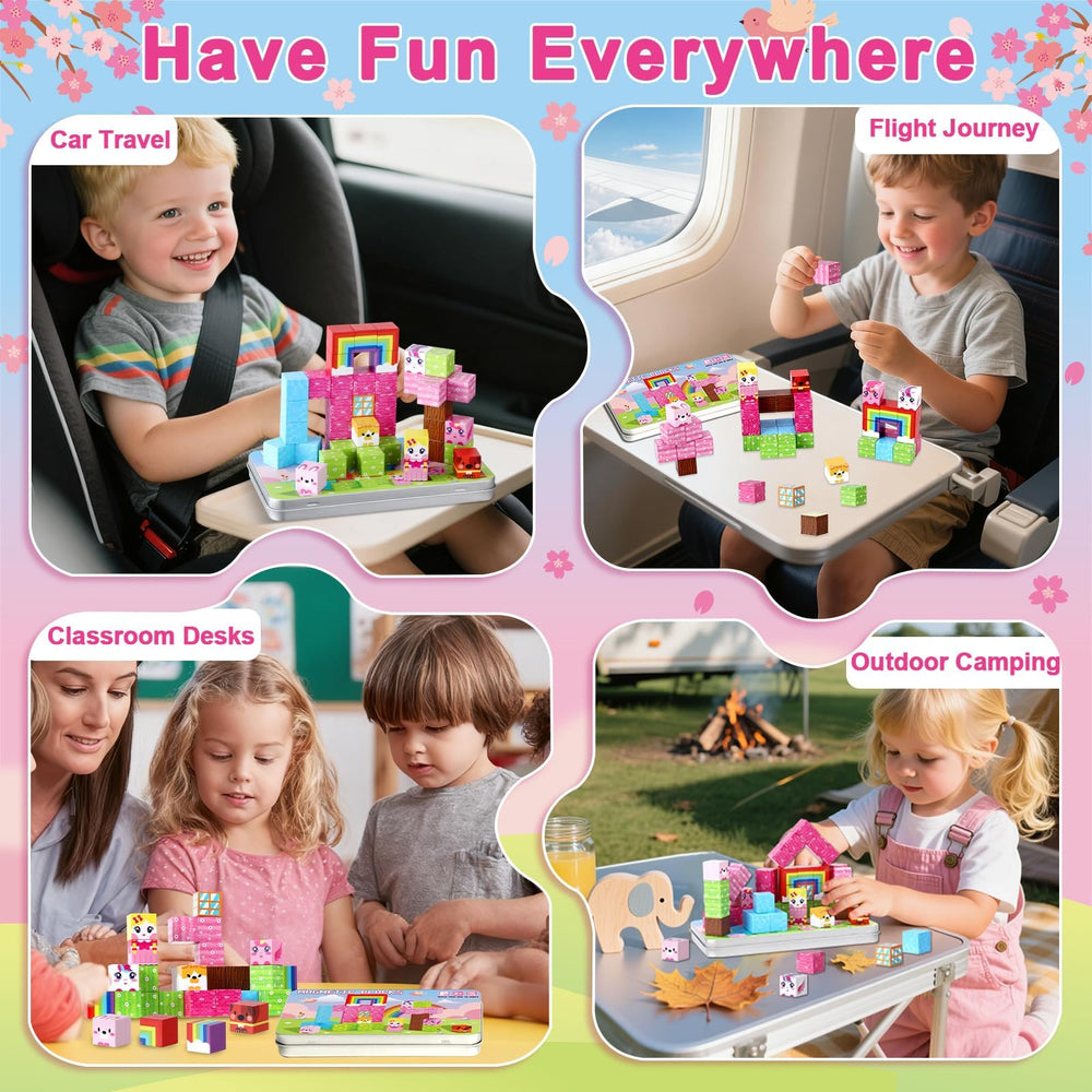QOUBAI textured pieces invite tactile play and sensory discovery.