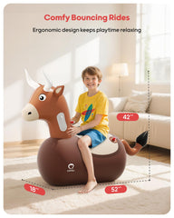 QPAU inflatable reindeer hopper dual-valve system helps prevent air leaks.