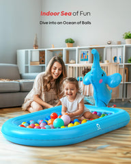 QPAU toddler pool uses thick PVC for safe, durable play.