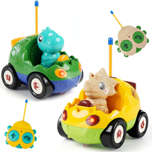 QPOU dino-rc-car-duo for shared play and head-to-head fun
