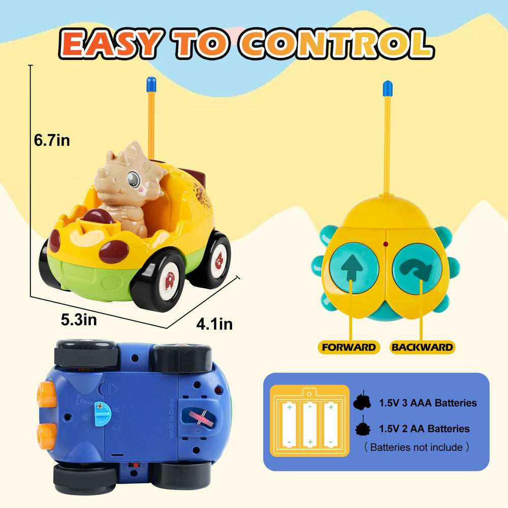 QPOU durable-plastic-dino-car designed for everyday toddler use