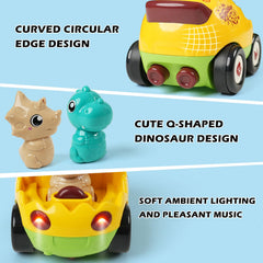 QPOU remote-dino-car-safety-edges promote safe indoor adventures