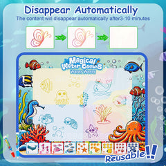 QQduck Water Doodle Mat easy-clean-backings protect floors and keep art neat