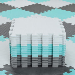 qqpp EVA mats easy cleaning with a damp cloth after play sessions.