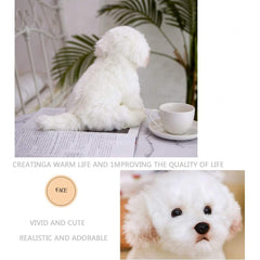 QREZAA Maltese plush as cozy home decor or car seat companion.
