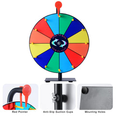 Durable QRKMCFJM prize wheel with tactile clicker for engaging spins