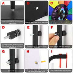 Sturdy QRKMCFJM spin wheel stand supporting stable spins
