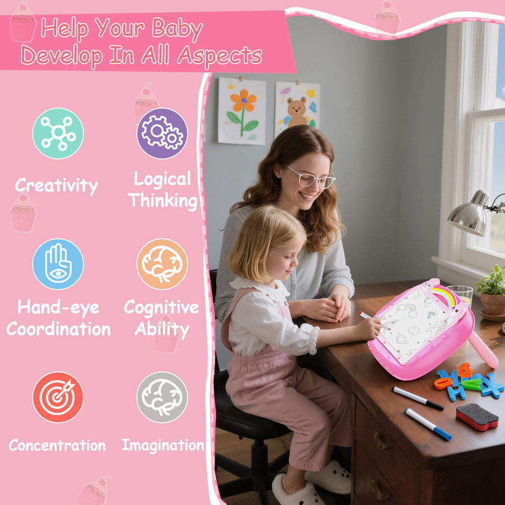 Qrytoi Unicorn Doodle Board Montessori-inspired learning toy for toddlers