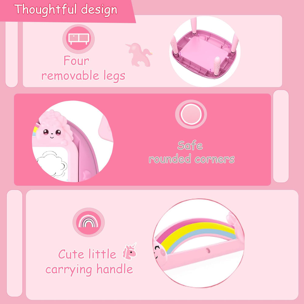 Qrytoi Unicorn Doodle Board portable legs design for home or outdoor use