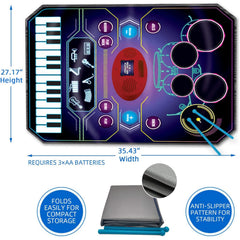QShark 2in1 piano mat inviting toddlers to explore melodies
