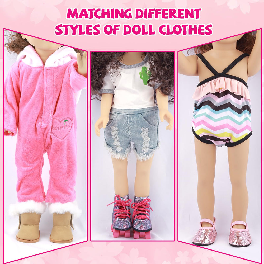 QSKJJI 18-inch doll sandals for sunny day outfits