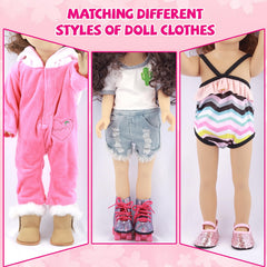 QSKJJI 18-inch doll sandals for sunny day outfits