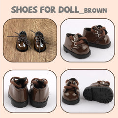 QSKJJI doll shoes with textured sole detail for authentic look on 17 cm dolls.