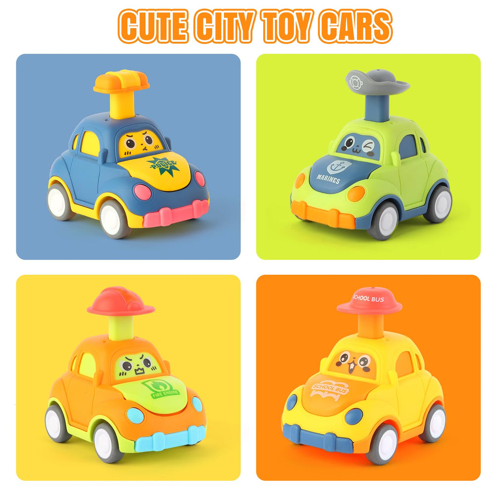 QSONSELL pull-back cars bundle, compact design for travel.