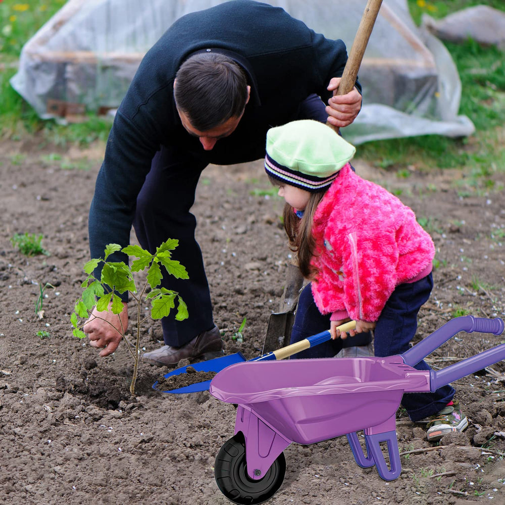 Qtioucp small-handle wooden tools set for little helpers