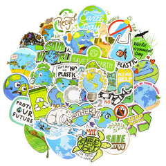 QTL Earth Day kids sticker pattern, ideal for water bottle decorating.