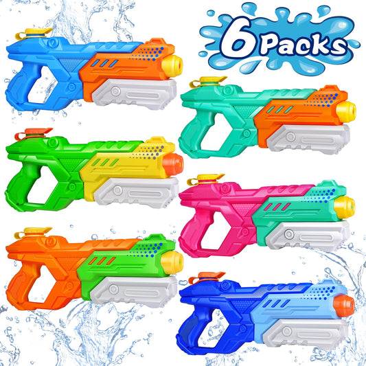Quanquer 600cc water gun bulk pack in rainbow colors for vibrant family battles