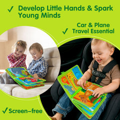 Quanquer Animal Busy Book buttoning task supports dressing independence.