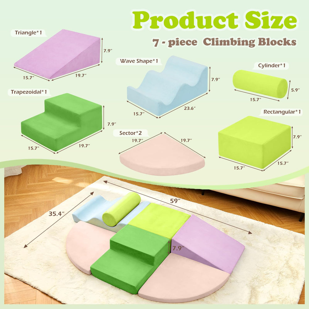 QUCHI soft foam blocks promote gross motor skills through climbing and crawling