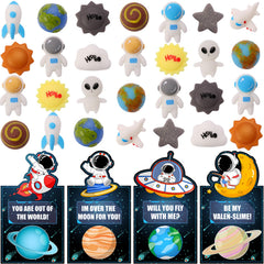 Qudoustar galaxy mochi 28-pack with planets and stars for classroom gifting
