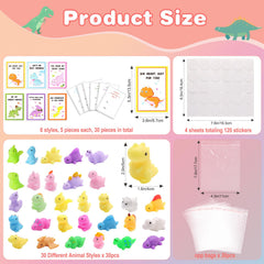 Qudoustar valentines-day-cards-dinosaur set ideal for kid-friendly gift swaps.