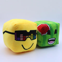 QueenKa Sunny and Melon plush close-up texture showing soft fabric and precise stitching.