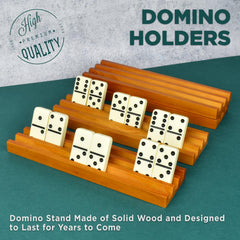 Queensell Domino Holders soft felt bottoms protect tables during lively rounds.