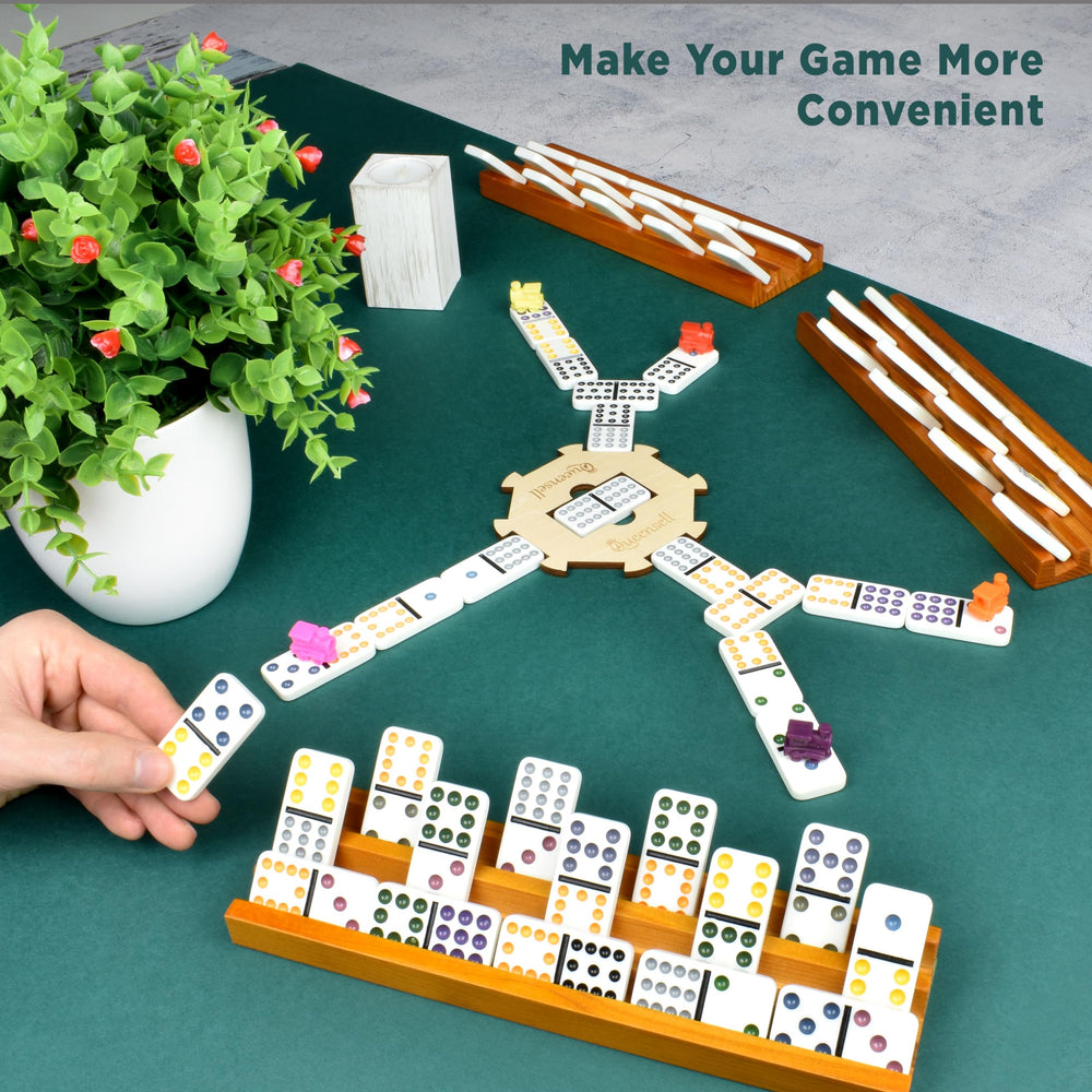 Queensell Domino Trays stay in place reducing noise and table movement.