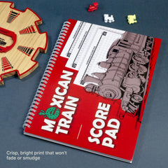 Queensell extra-large score pad spread on table during play.