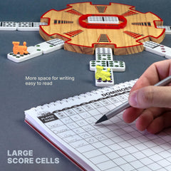 Queensell score pad in use during a family game night.