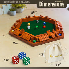 Queensell Shut The Box wooden dice and felt deliver smooth, quiet rolls