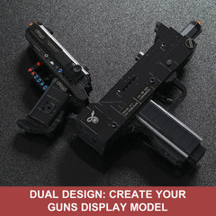 Display-ready build on a shelf emphasizes collection integration.