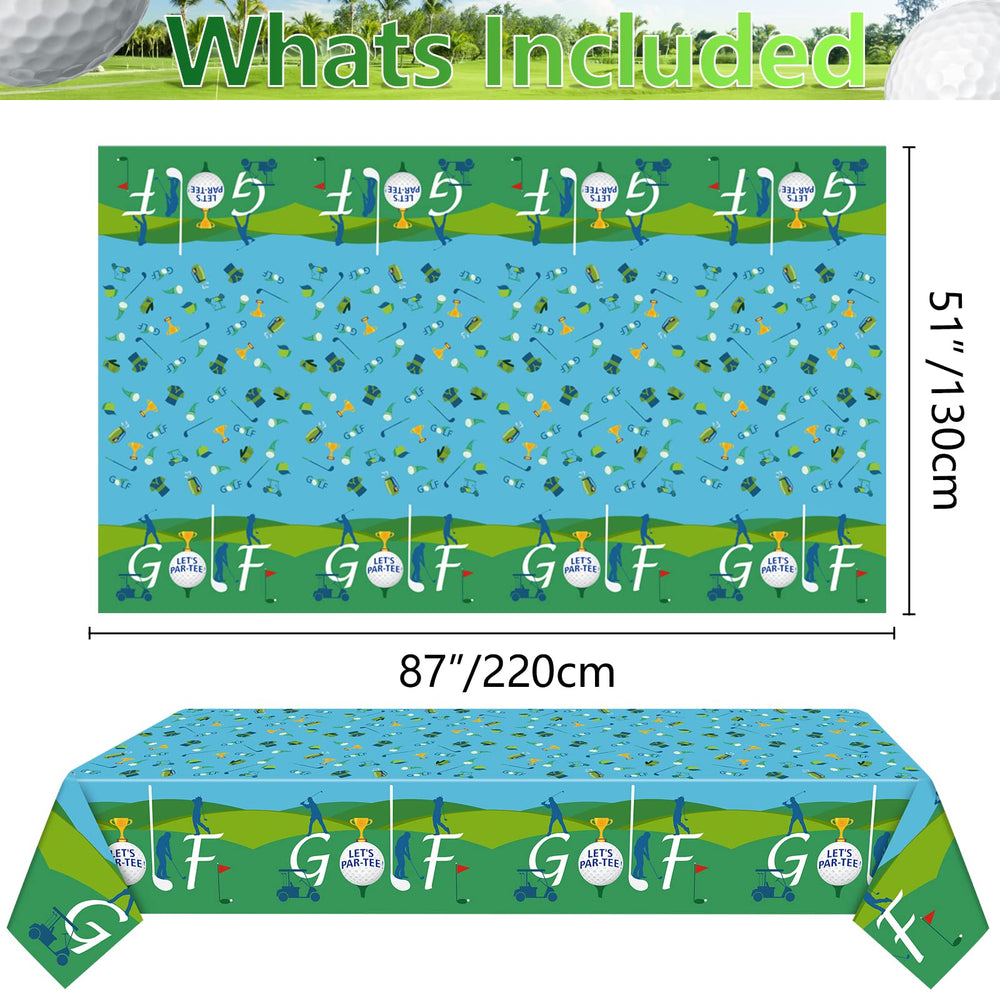 QUERICKY four-pack golf tablecloths showcased for versatile decor